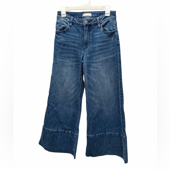 KUT from the Kloth Women's Goldie Mid Rise Super Flare-Wide Hem Size 0 - Picture 3 of 9